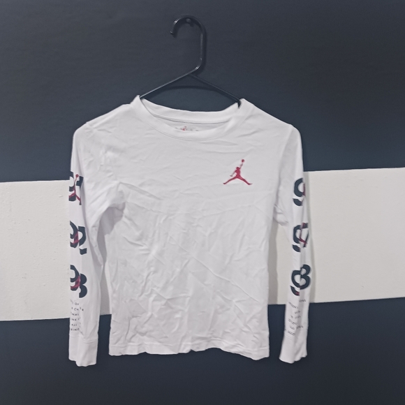 Jordan Boy White signature Letter long sleeve shirt - Picture 3 of 8